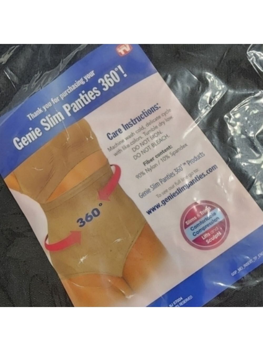 Genie Slim Panties 360 Black XL 1X